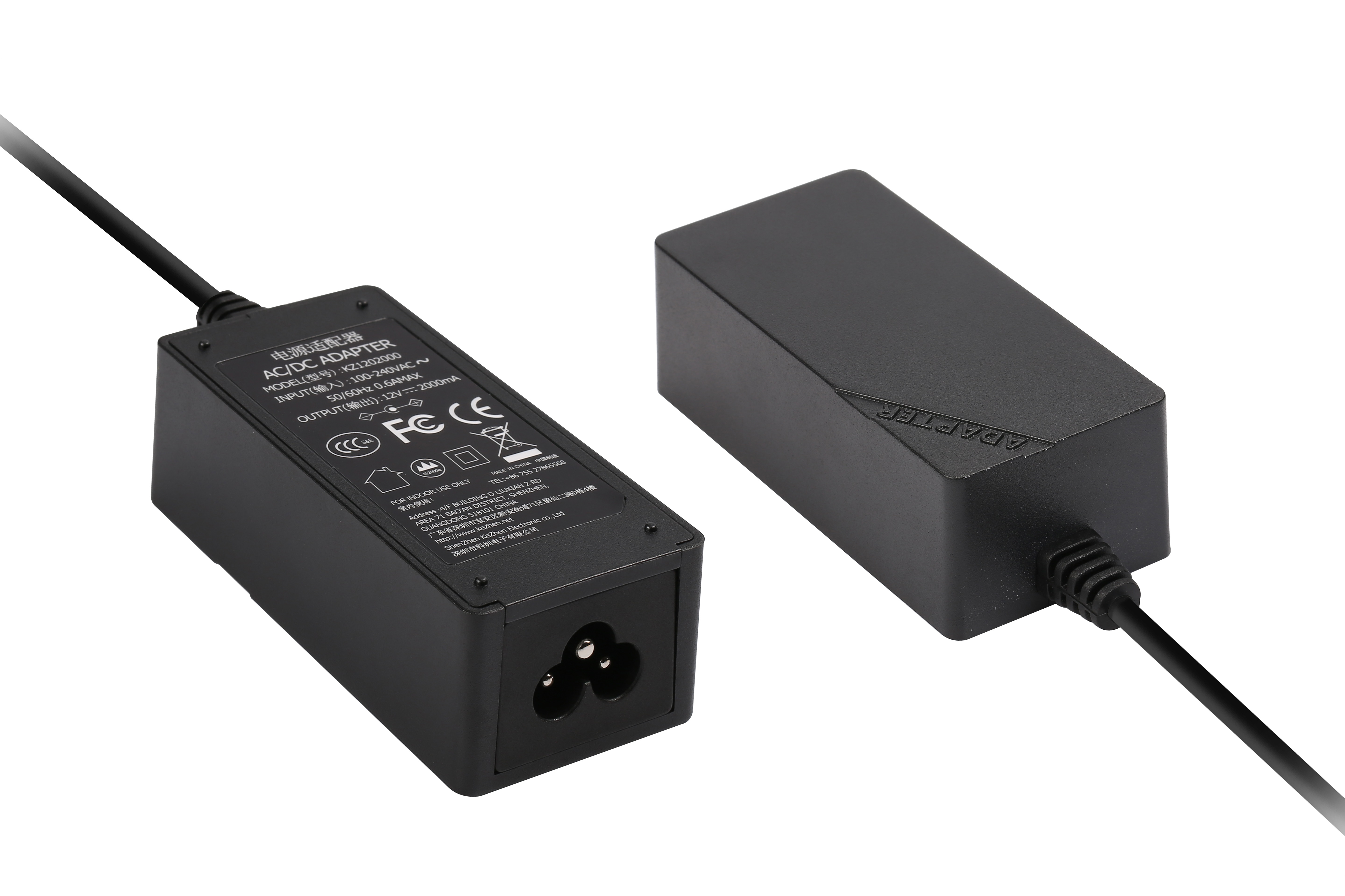 12V2A 桌面式梅花尾